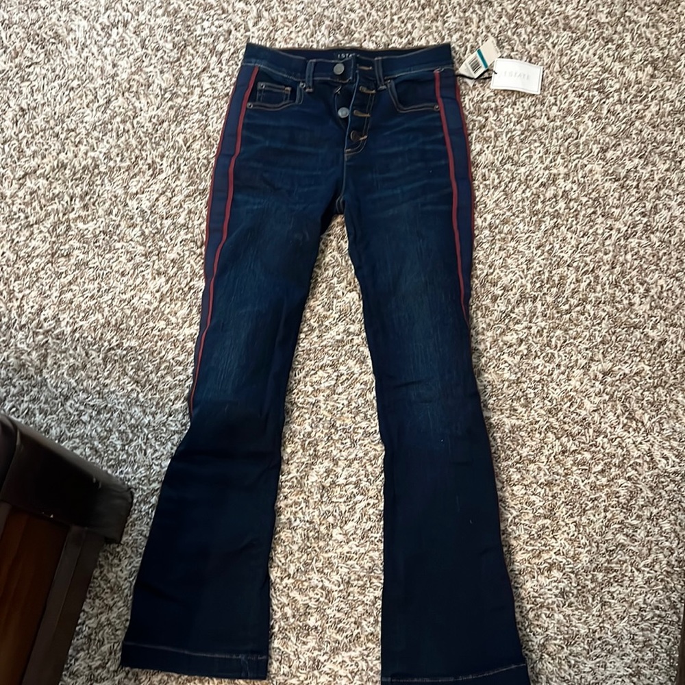 high rise straight jeans
